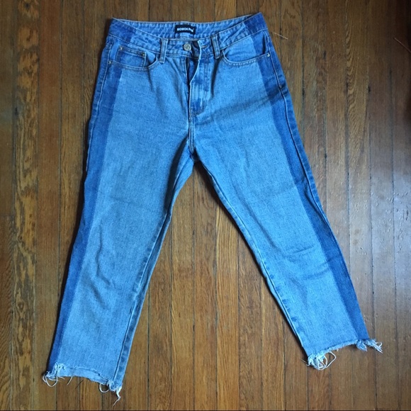 High Waisted Momokrom Cropped Jeans - Picture 1 of 3